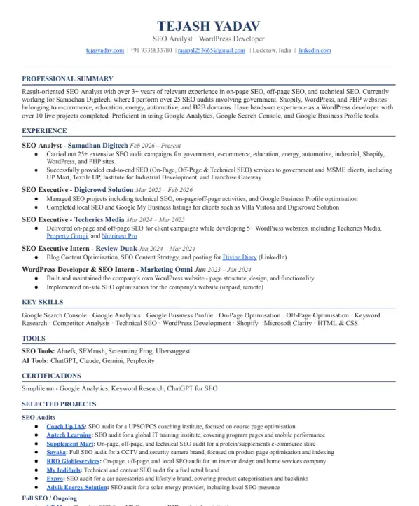 resume